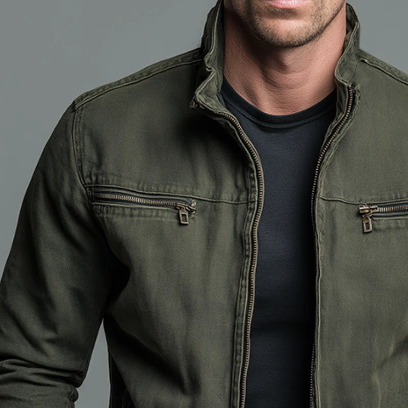 Dean | Chaqueta vintage de algodón con cremallera