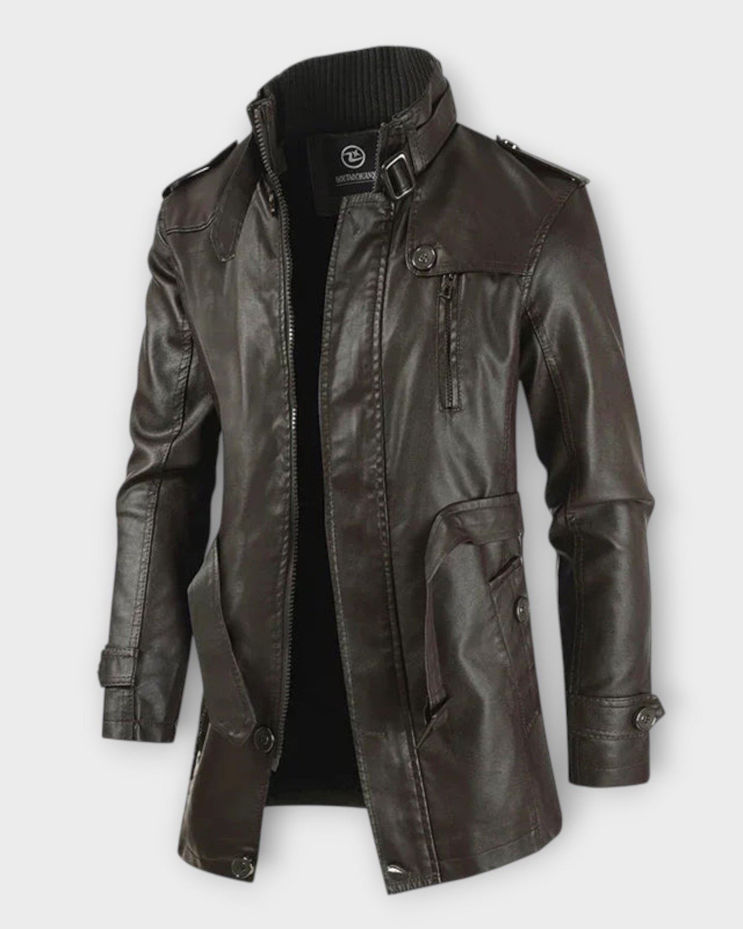 ALBERTO | Chaqueta motera larga de cuero
