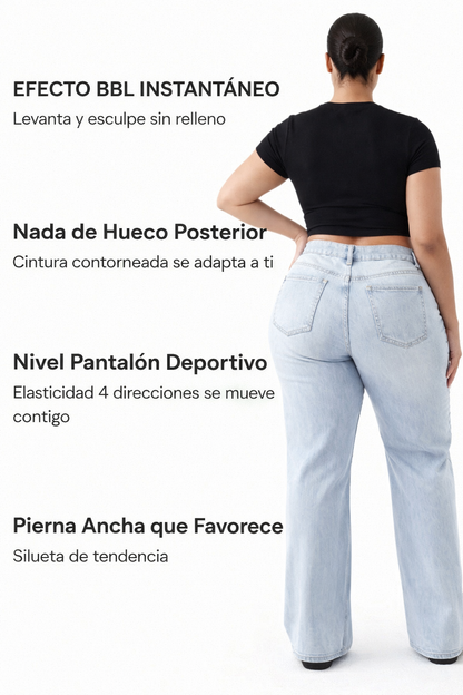 BBL - Vaqueros de pierna ancha tiro medio