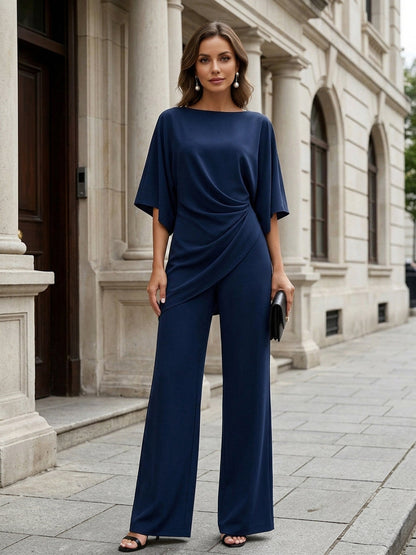 Gabriella | Conjunto de Blusa Drapeada y Pantalón Ancho