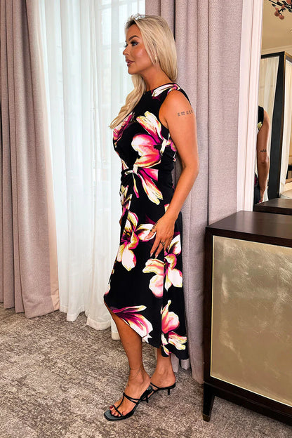 Vestido Midi con Hombreras