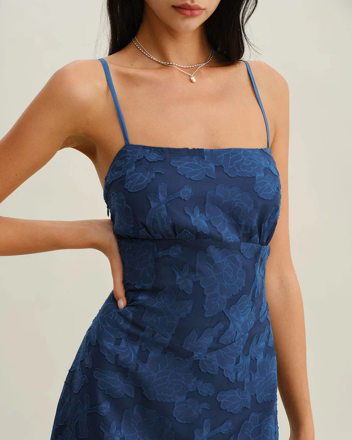 Jacquard - Vestido largo liso