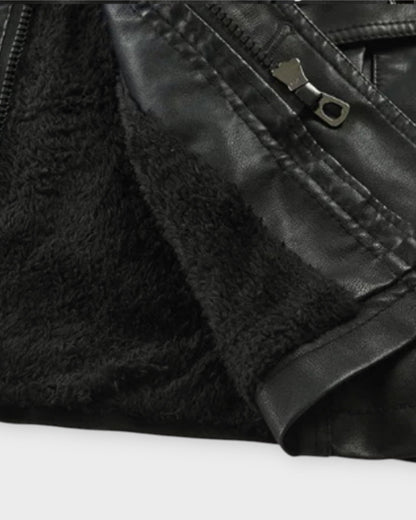 ALBERTO | Chaqueta motera larga de cuero