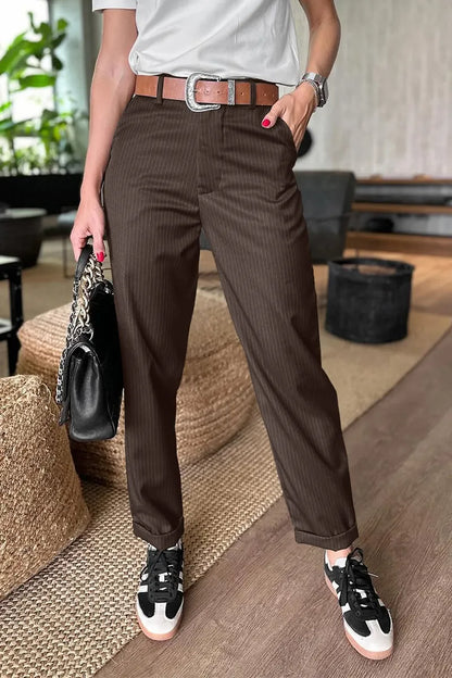 MATHILDA | PANTALONES DE RAYAS ELEGANTES