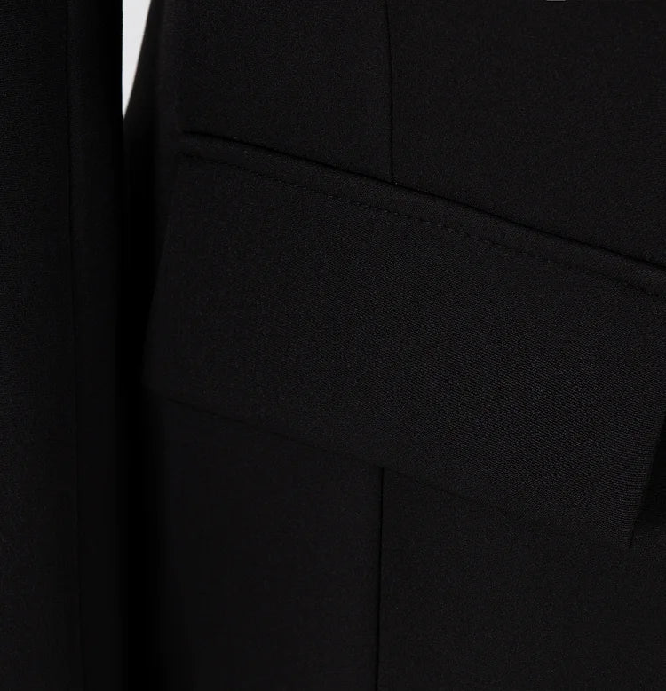 Blazer sin espalda de color liso