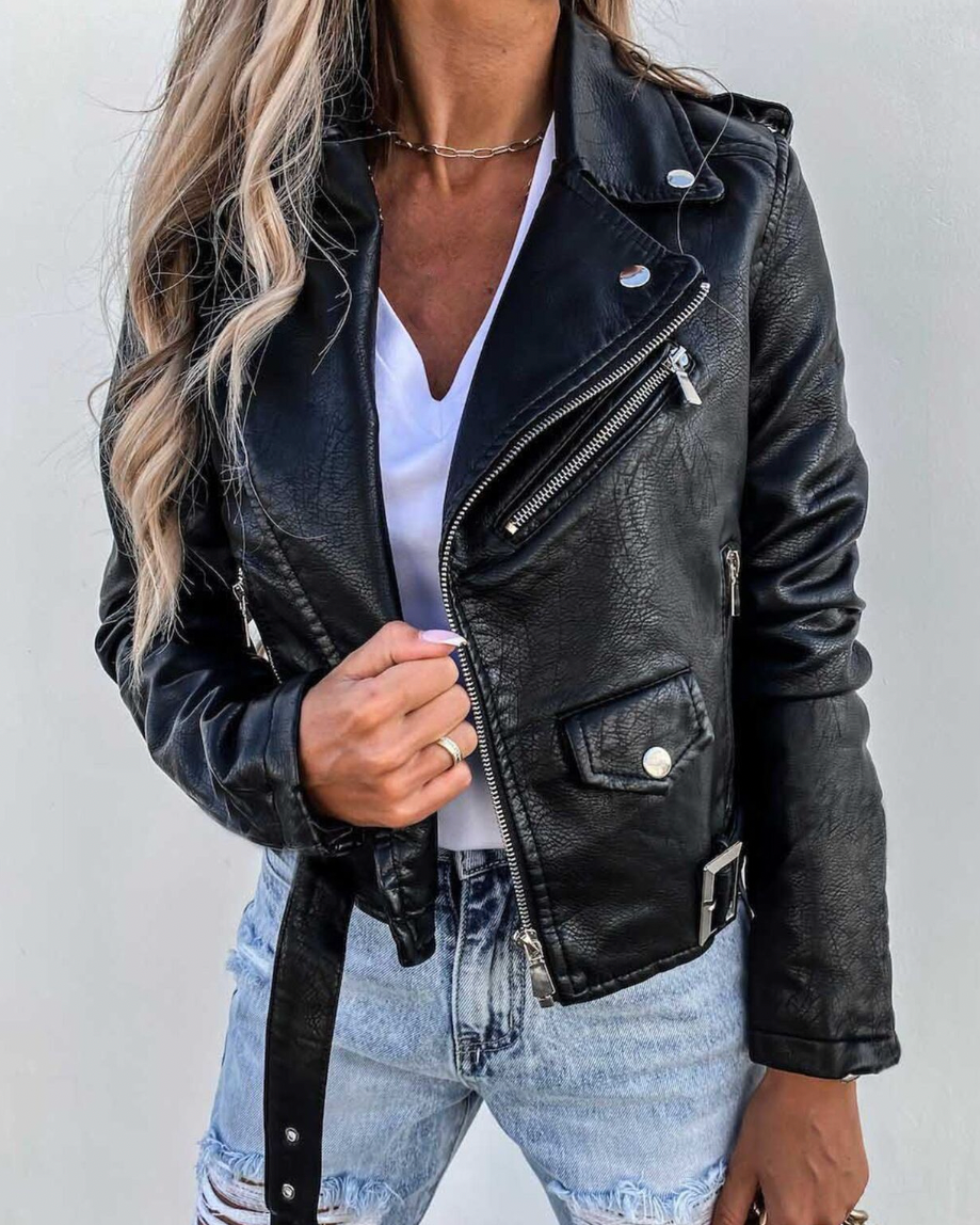 ADIRA | Chaqueta motera de cuero