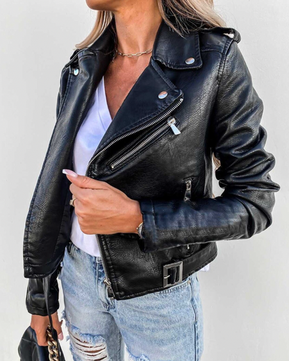 ADIRA | Chaqueta motera de cuero