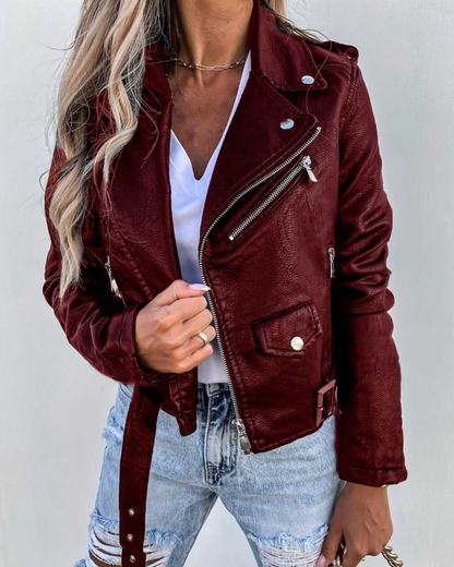 ADIRA | Chaqueta motera de cuero