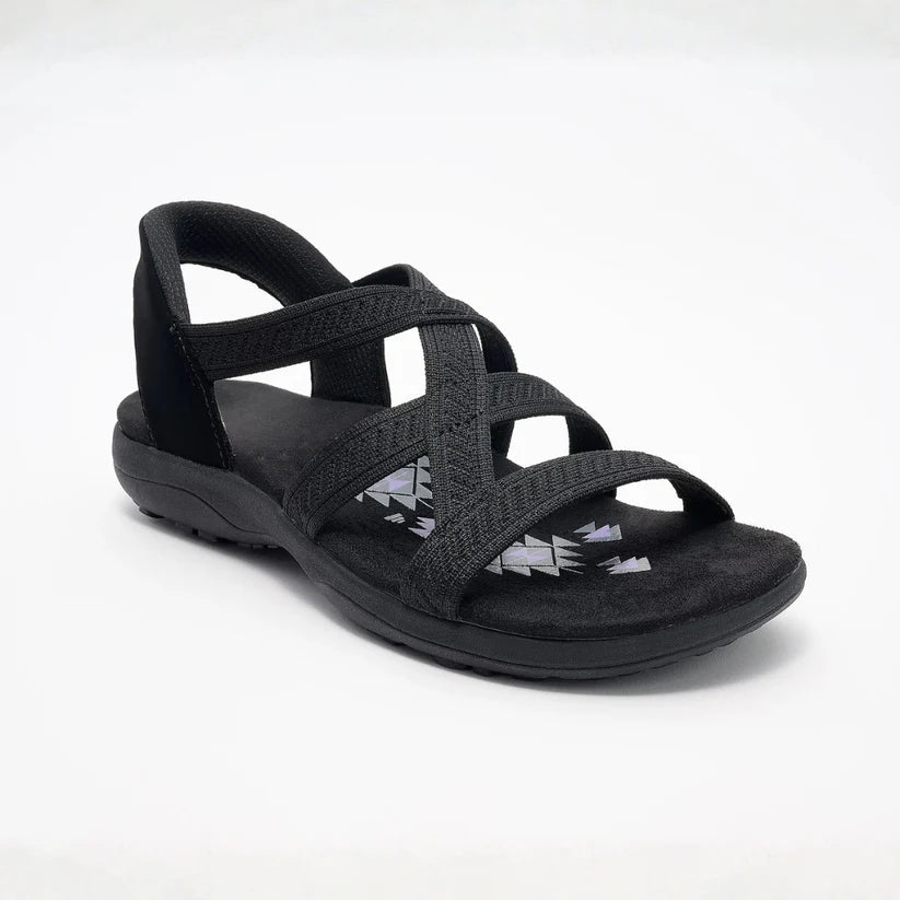 Sandalias cruzadas de punto estilo reggae