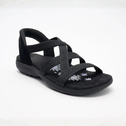 Sandalias cruzadas de punto estilo reggae