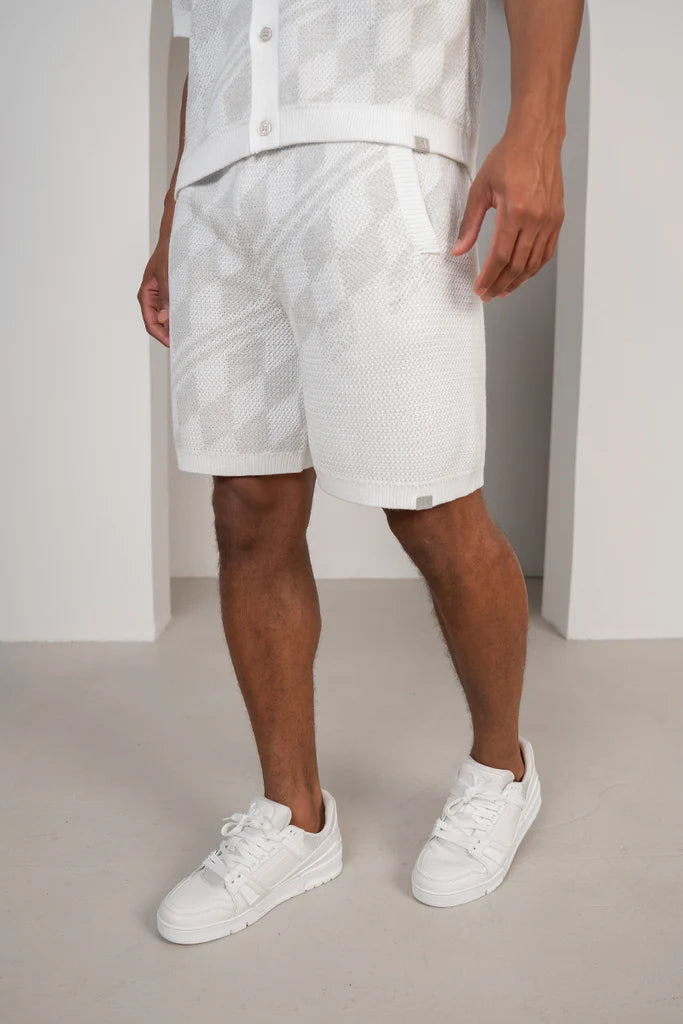 Conjunto Camisa y Pantalon de Punto a Cuadros