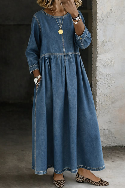 Fini | Vestido Midi Denim Vintage