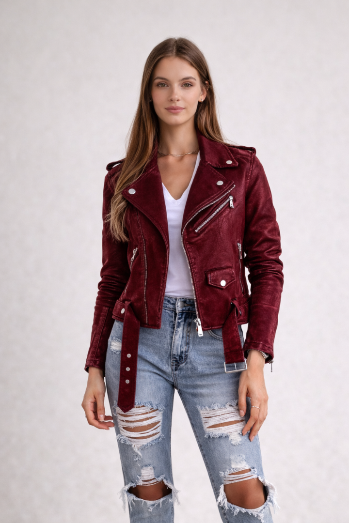 ADIRA | Chaqueta motera de cuero