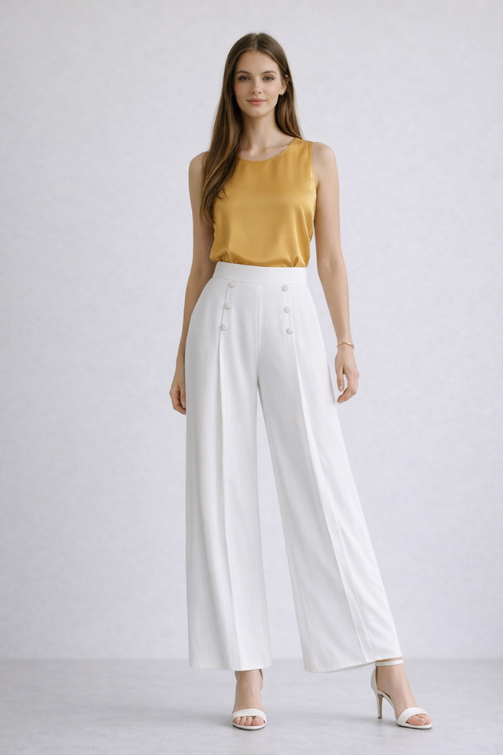 ADÉLE | Pantalón ancho plisado