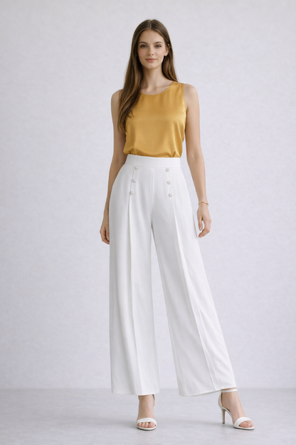 ADÉLE | Pantalón ancho plisado