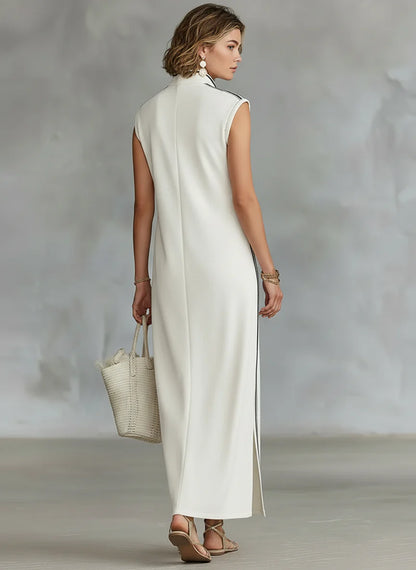 Henley - Vestido largo Henley sin mangas