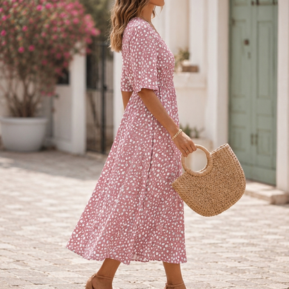 Francesca | Vestido Midi Elegante que Disimula la Barriga