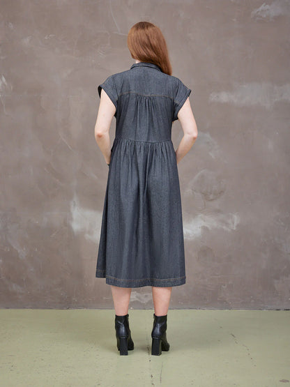 Vestido camisero de lino Rhiona