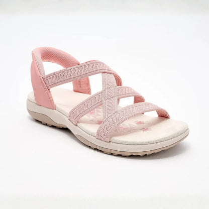 Sandalias cruzadas de punto estilo reggae