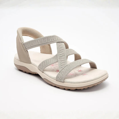 Sandalias cruzadas de punto estilo reggae