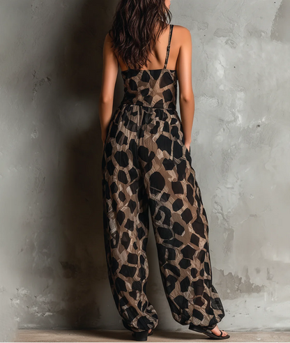 Roberta | Mono de Gasa con Estampado Animal