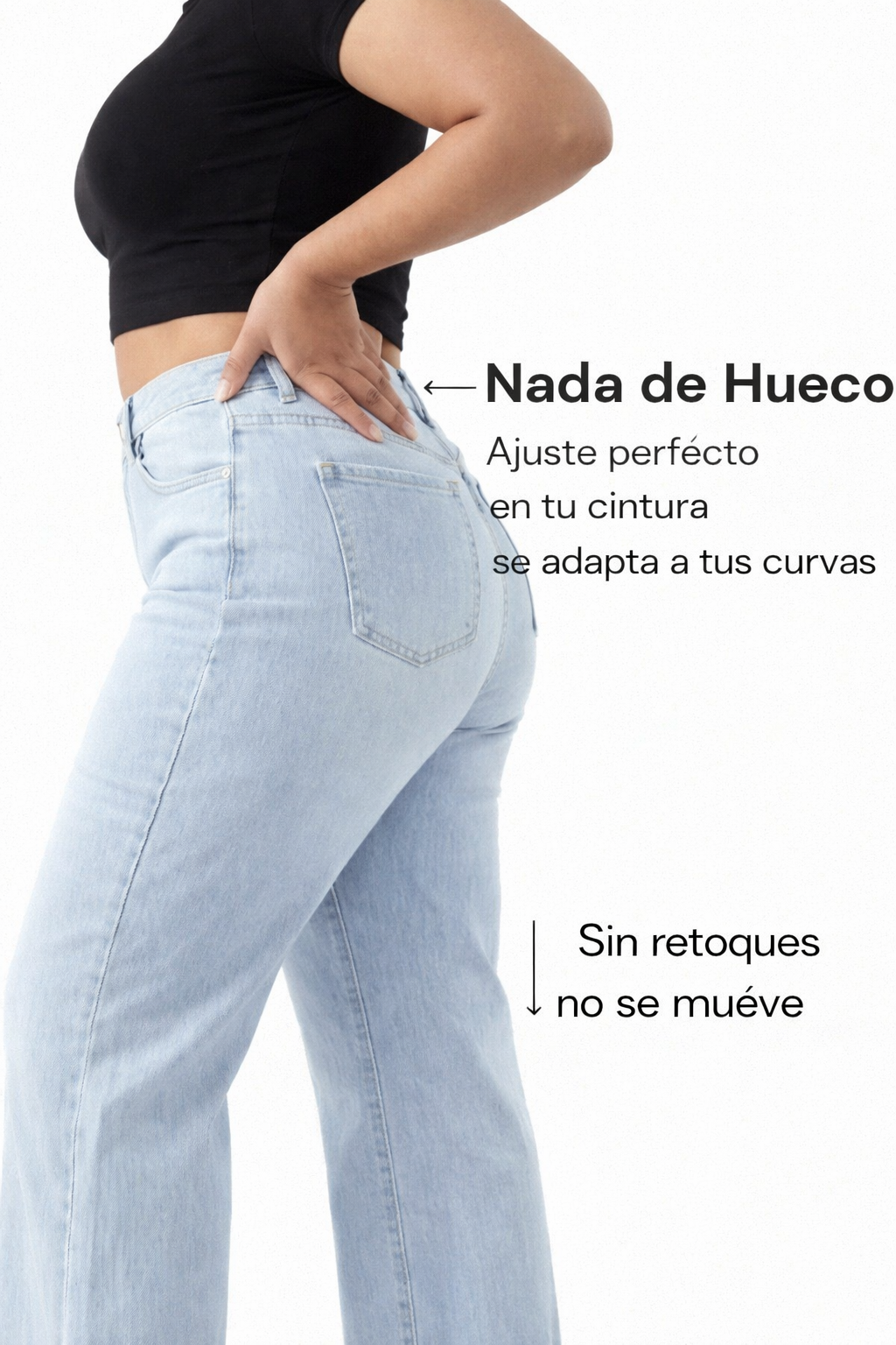 BBL - Vaqueros de pierna ancha tiro medio