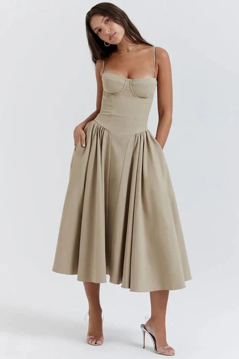 Celine - Vestido Midi Corsé