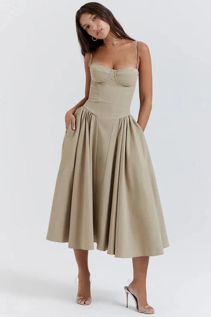 Celine - Vestido Midi Corsé