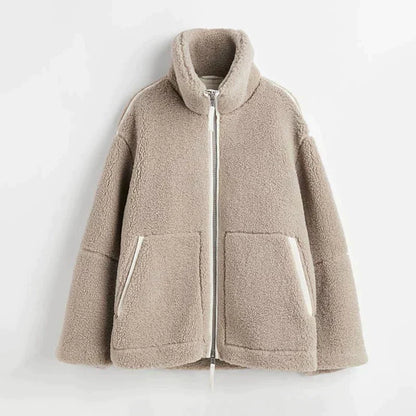 Silvana | Chamarra Teddy Oversize de Cuello Alto
