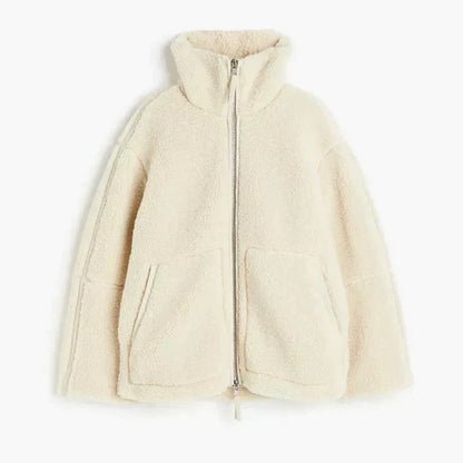 Silvana | Chamarra Teddy Oversize de Cuello Alto