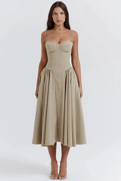 Celine - Vestido Midi Corsé