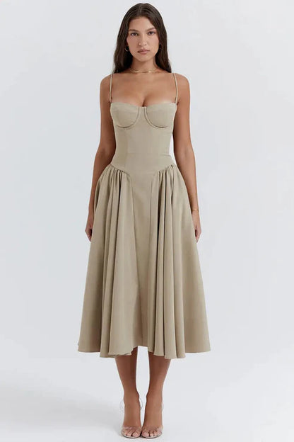 Celine - Vestido Midi Corsé
