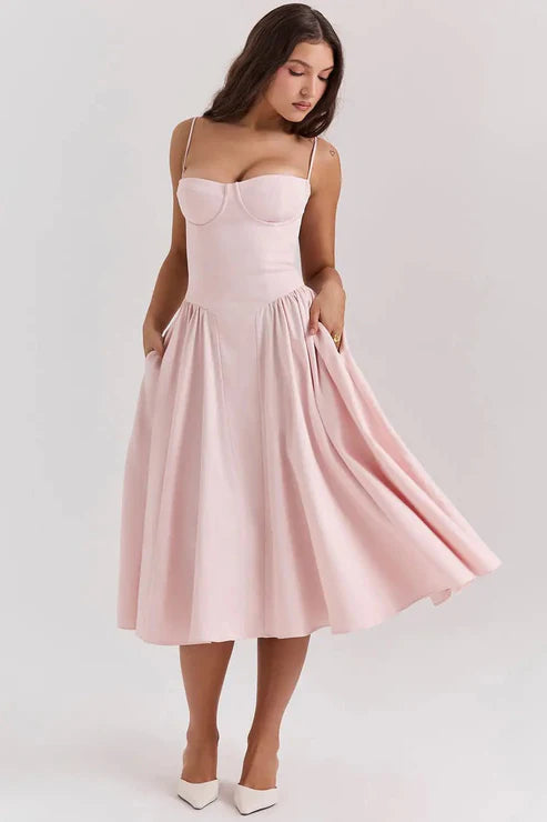 Celine - Vestido Midi Corsé