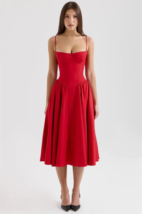 Celine - Vestido Midi Corsé