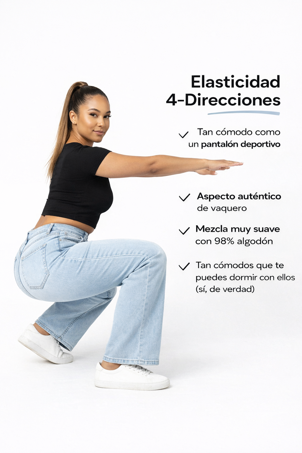 BBL - Vaqueros de pierna ancha tiro medio