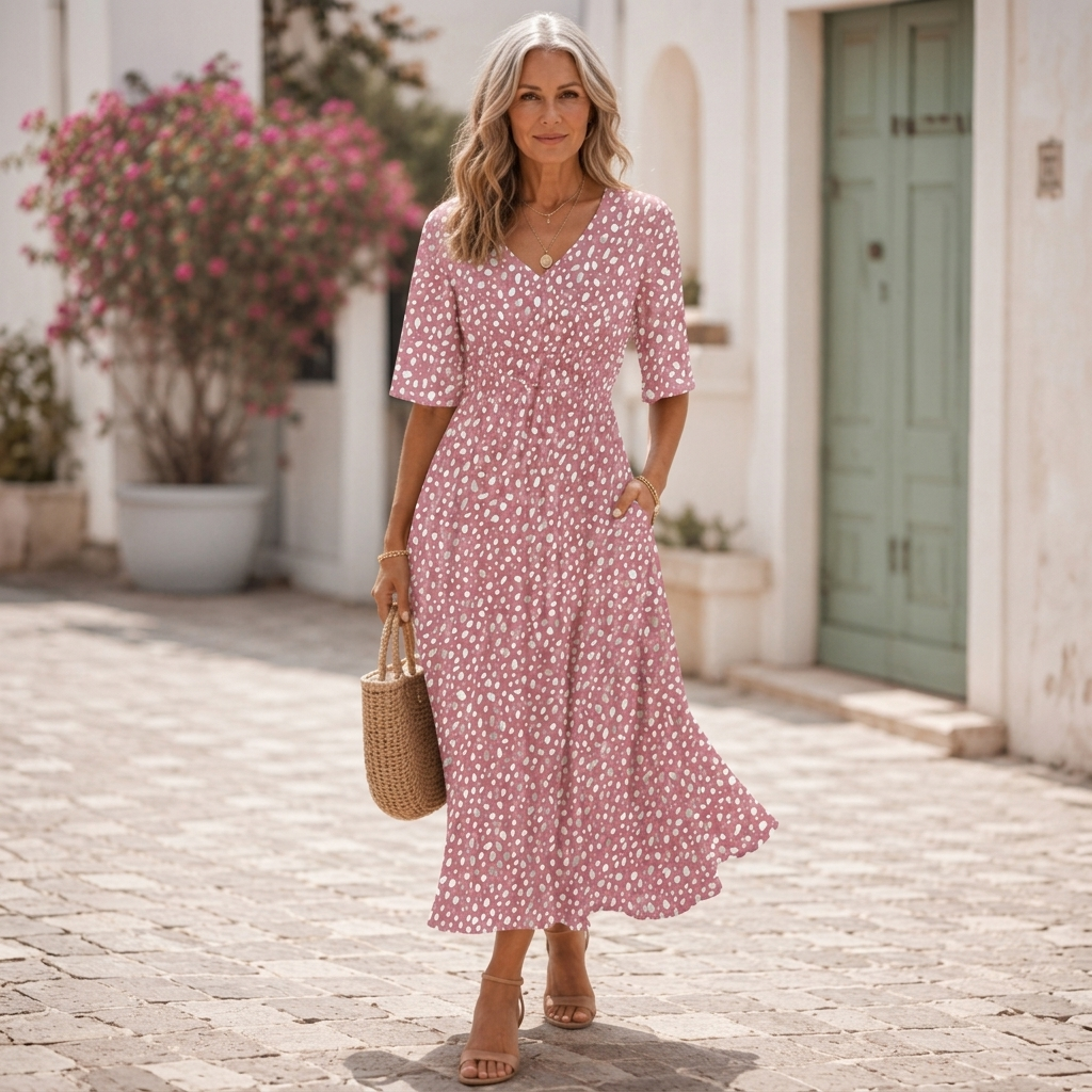 Francesca | Vestido Midi Elegante que Disimula la Barriga