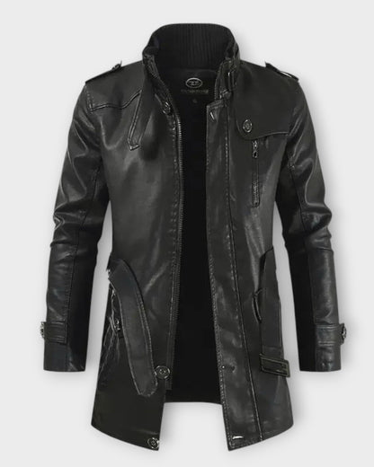 ALBERTO | Chaqueta motera larga de cuero