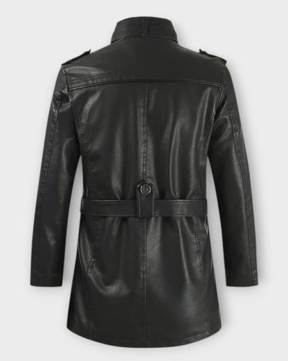 ALBERTO | Chaqueta motera larga de cuero