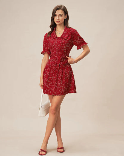 Camisa Plisada Floral con Encaje