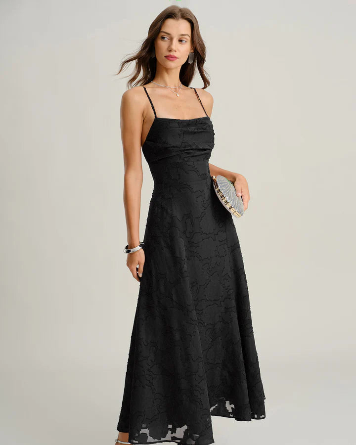 Jacquard - Vestido largo liso