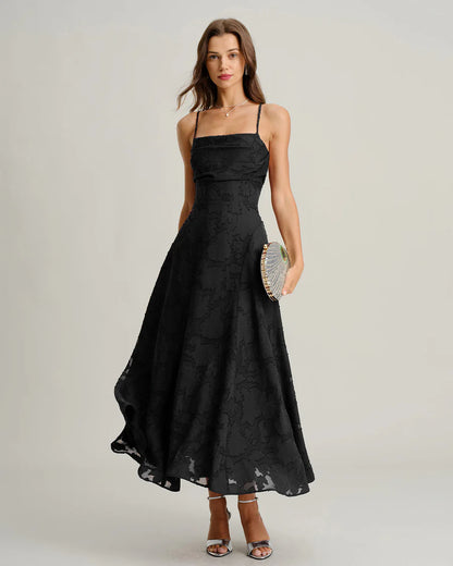 Jacquard - Vestido largo liso
